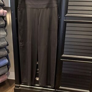 Athleta EUC Venice High Rise Women's Wide Leg Black Pants, Large Petite